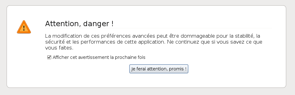 Demande de confirmation