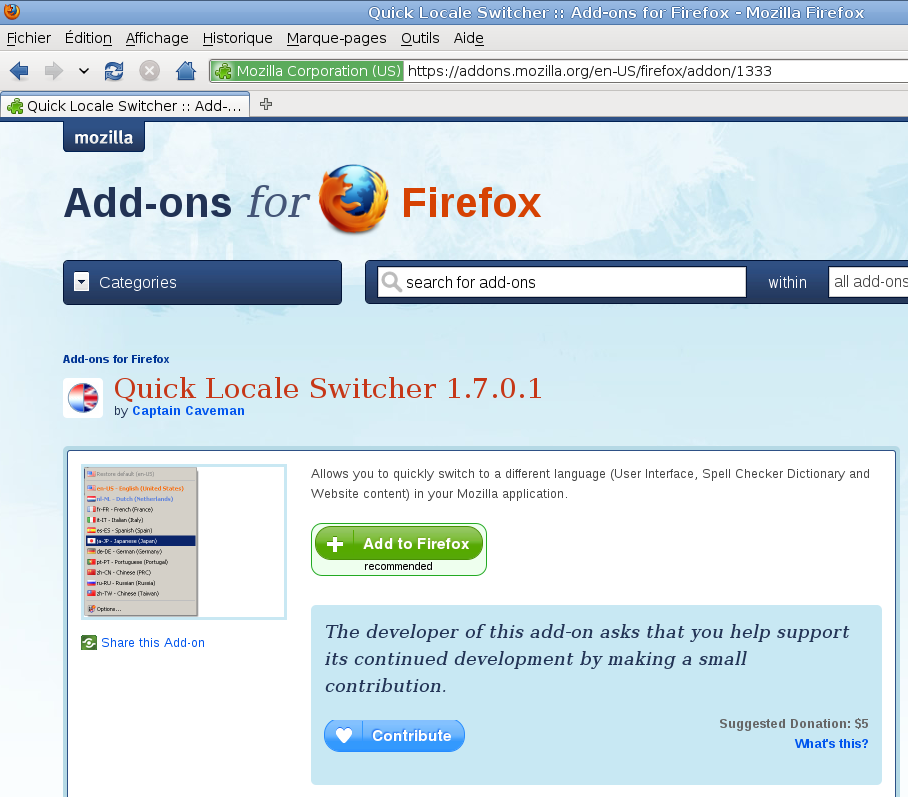 Téléchargement de l'extension